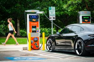 AUSTIN , TEXAS Chargepoint DC Fast Charging Station.