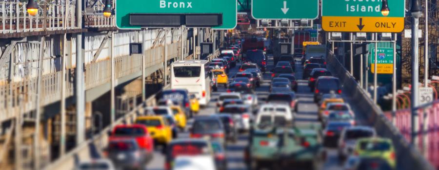 Traffic on Brooklyn Bridge